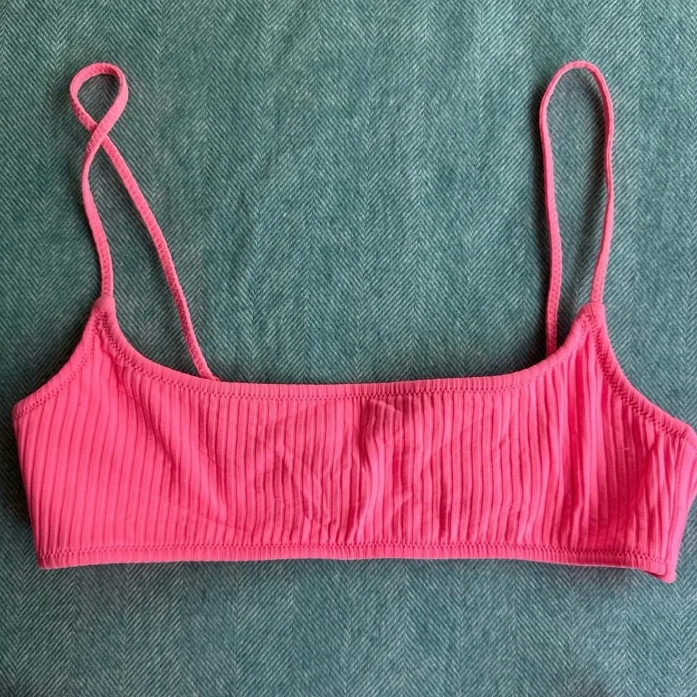 Triangl Swimwear Hot Pink Ribbed Bikini